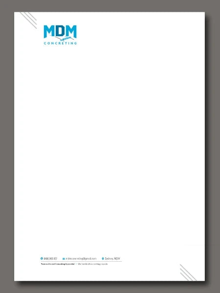 Letterhead/Invoice/Quote (Electronic copy)